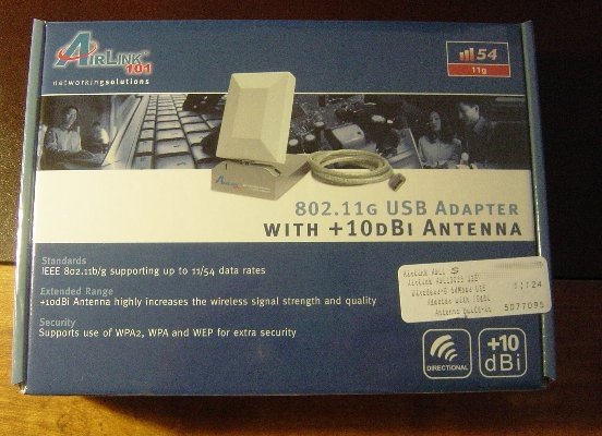 Airlink 802.11g/wifi Wireless USB Adapter+10dbi antenna