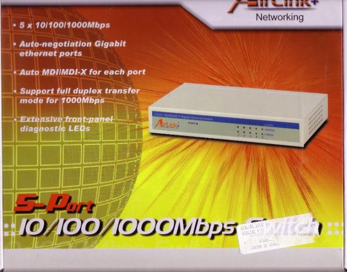 Brand New 5 Port Gigabit Switch 10/100/1000 AGIGA5SW