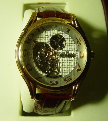 Lucien Piccard 26561ro Automatic Skeleton Leather Belt Men's Watch