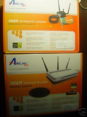 New Airlink 300N Wireless 802.11N 300Mbps Router+PCI Adapter Combo Bundle