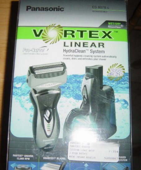 New Panasonic ES8078S Vortex HyrdraClean Wet/Dry Shaver