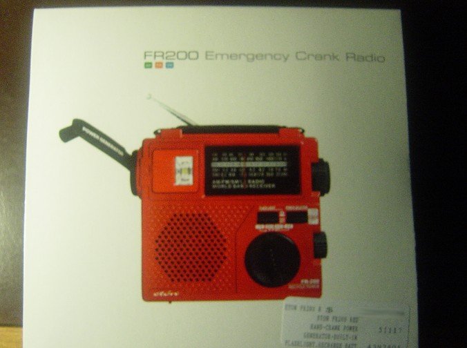 New Grundig Eton Emergency Crank Shortwave Radio FR200 RED