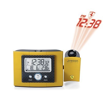 Oregon Scientific FAP101A-Y Silverstone Ferrari Line Projection Clock, Ferrari Red FAP101,FAP101A