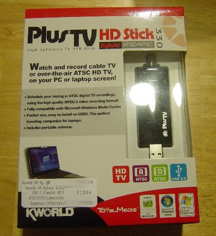 New Kworld ATSC/NTSC Hybrid HDTV Tuner PlusTV HD Hybrid Stick 330