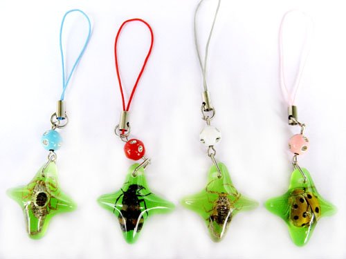 Wholesale Lot 12 Rhombus Insect Bug Cellhphone Mobile Strap String