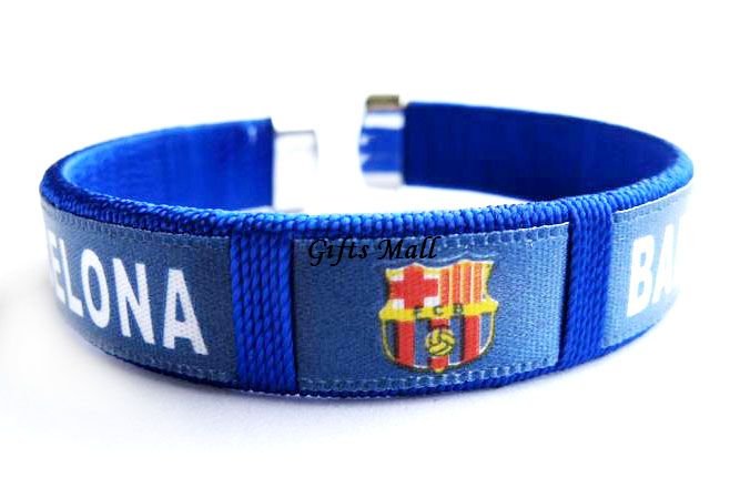Barcelona FC Club Football Sport Adjustable Bangle Bracelet New