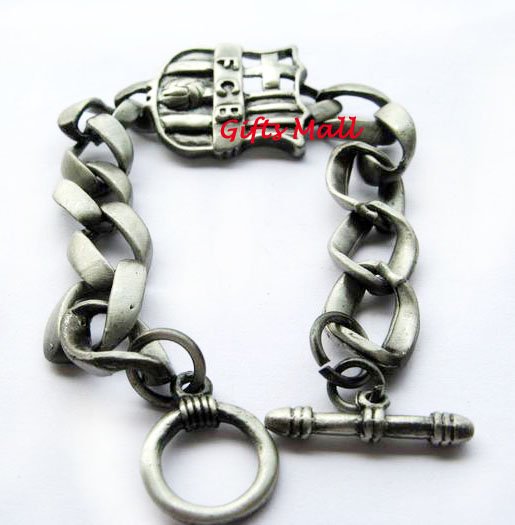 Barcelona FC Club Football Sport Metal Bangle Bracelet New