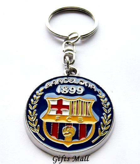 Barcelona Football Sport FC Club Metal Key Chain Ring
