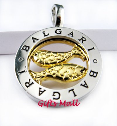 Horoscope Zodiac Constellation Stainless Steel Necklace Pendant Pisces