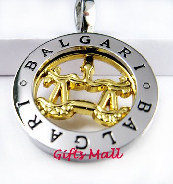 Horoscope Zodiac Constellation Stainless Steel Necklace Pendant Libra