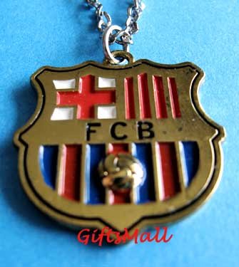 Barcelona FC Club Football Sport Soccer Colorful Necklace Pendant With Chain