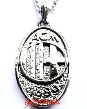 AC Milan FC Club Football Sport Soccer Alloy Necklace