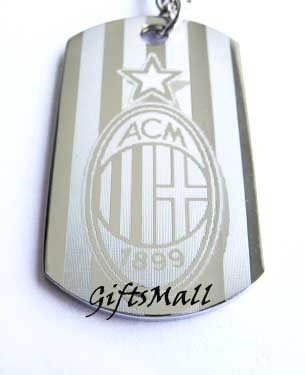 AC Milan FC Club Football Sport Soccer Dog Tag Necklace