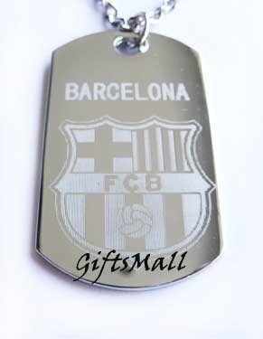 Barcelona FC Club Football Sport Soccer Dog Tag Necklace
