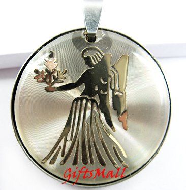 White Oval Gold Angel Charm Necklace Pendant