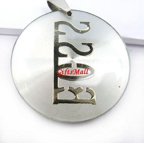 White Round Gold Plated Charm Unique Necklace Pendant