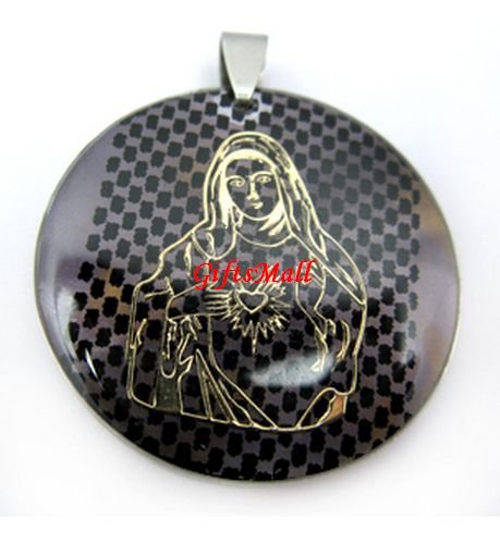 Light Purple Round Gold Plated Girl Unique Necklace Pendant