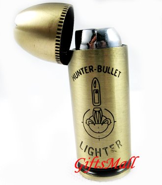 Brass Hunter Bullet Cigarette Lighter New