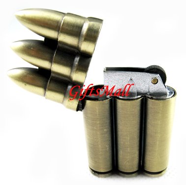 Triple-bullets Brass Hunter Cigarette Lighter New