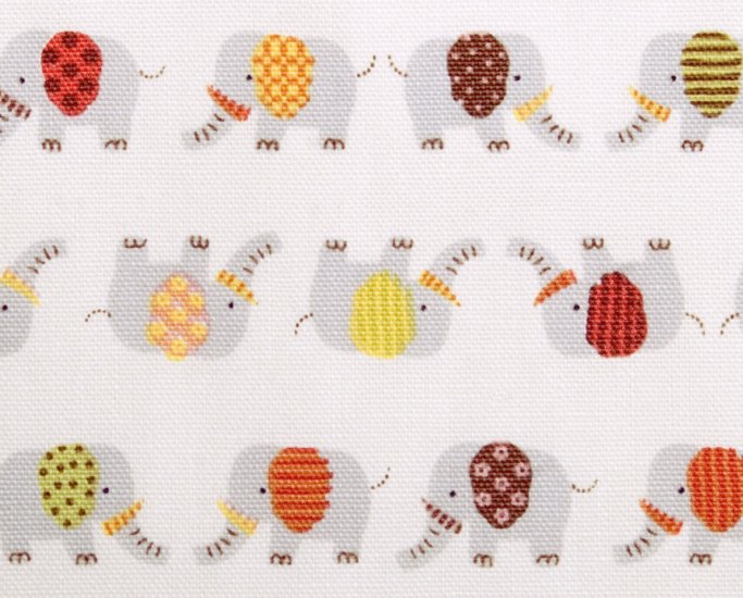 Cute elephant in light beige//oxford