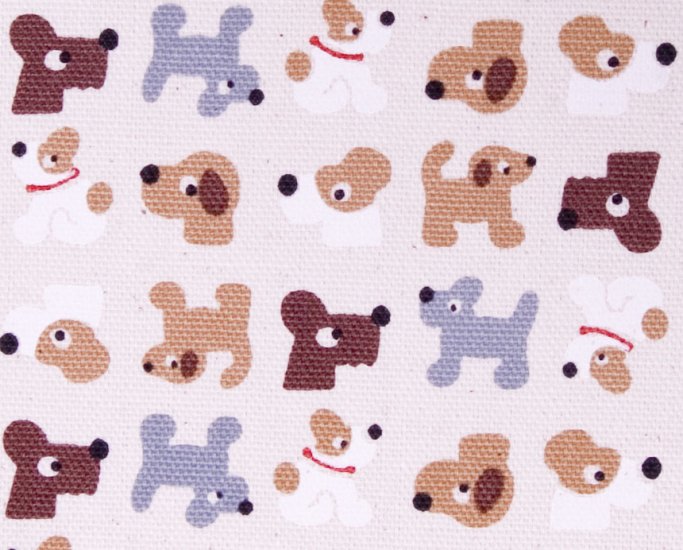 Cute puppy//maroon//cotton//oxford