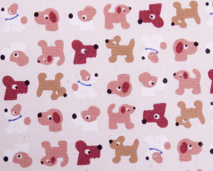 Cute puppy//brown//cotton//oxford