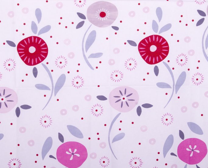 Circular flower oxford 20s//pink//cotton
