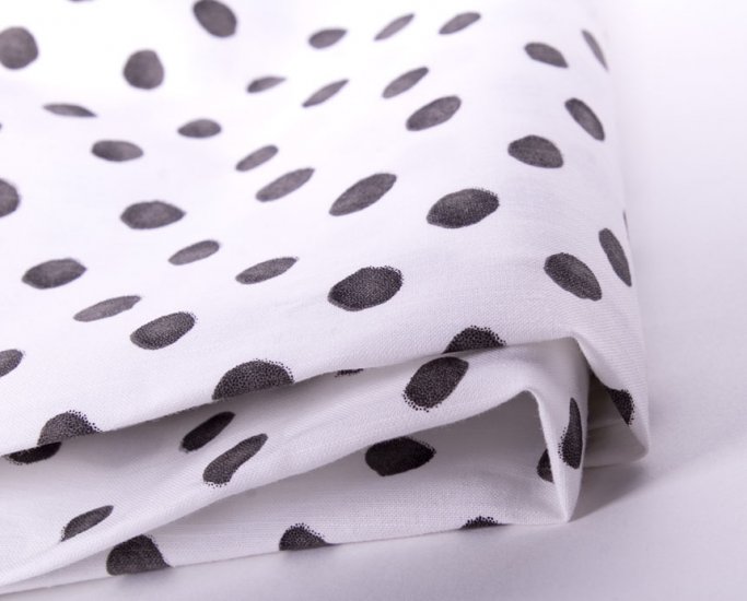 Kawaii dots//cotton//slub//black
