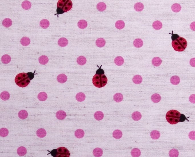 Dots and goldbugs//linens//pink