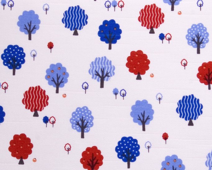 kawaii trees//blue//slub