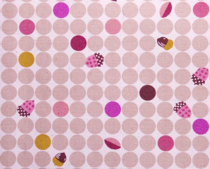 Brown Dots and Acorns//pink//oxford