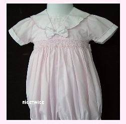 Carriage Boutiques Girl Pink Shirred Easter Bubble 6 M