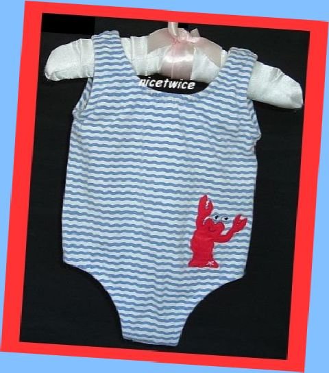 Rebecca Raggs Happy Crab Swimsuit Swim Suit 24 M