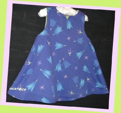 Morese Girl Blue Tulip Dress Lined 18 M 81 EUR