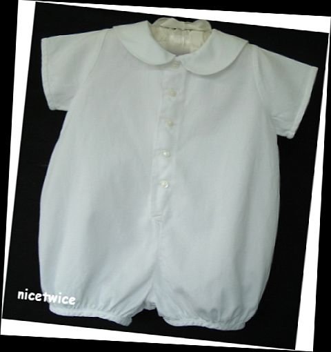 Itsy Bitsy Boy White Nautical Sailor Shortall 3 M 56cm
