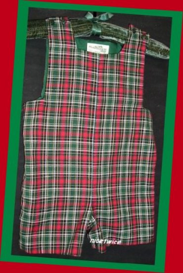 Plantation Shop Boy Red Green Plaid Christmas Jon 3T