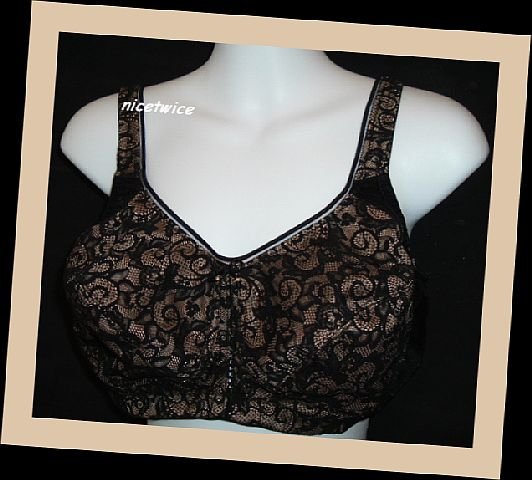 Breezies Lace Overlay Soft Cup Bra Ultimair Black 40D
