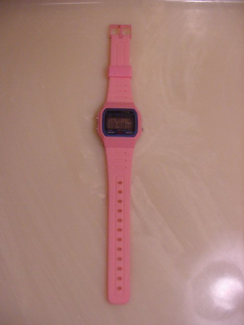 New Pink Digital Watch Chronograph Stop Watch Alarm Seconds Lights Up Womens UPC: