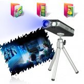 4 GB Mini Multimedia Projector with Micro SD (Slim Design)