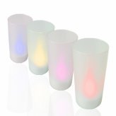 Magic Blow On / Blow Off Heatless Electronic Candle Set of 4
