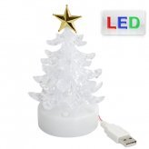 Crystal Christmas Ornament - Tabletop Light and Music