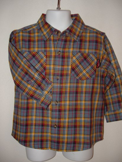 NWT Boys GYMBOREE Custom Hot Rod Plaid Top Shirt Sz 2T