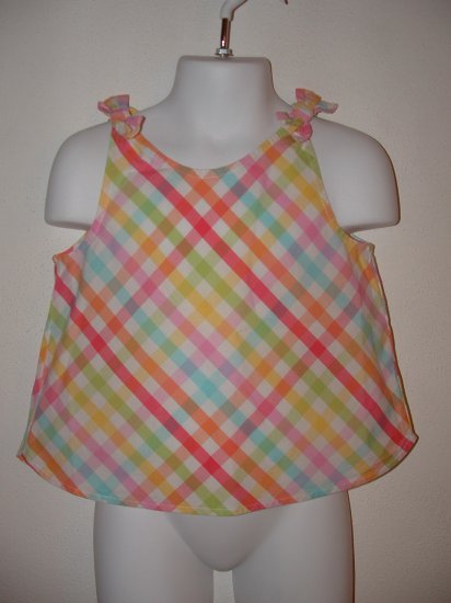 NWT Girls GYMBOREE Tutti Fruiti Gingham Tank Sz 3T