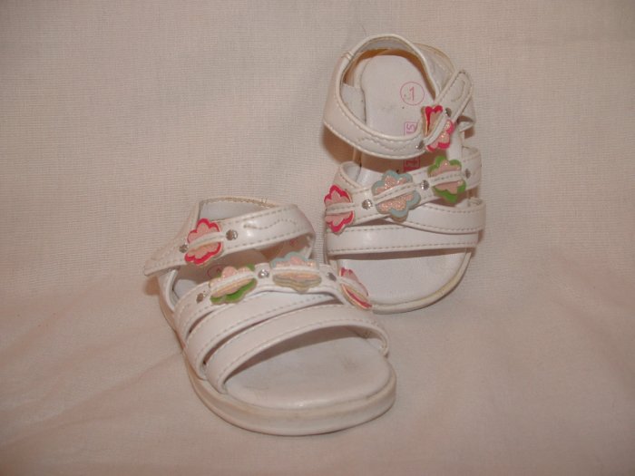 !CUTE! Infant Girls SMART FIT Sandels Size 1 **EUC**