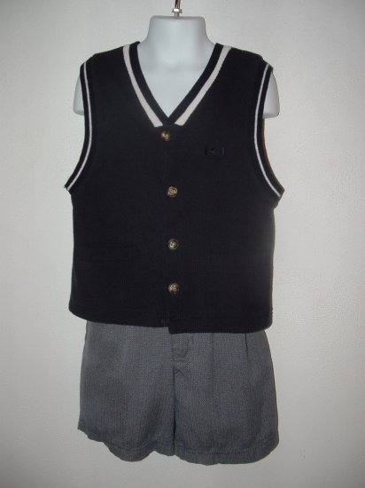 Boy KID HEADQUARTERS 2pc Dressy Short Set 5 EUC