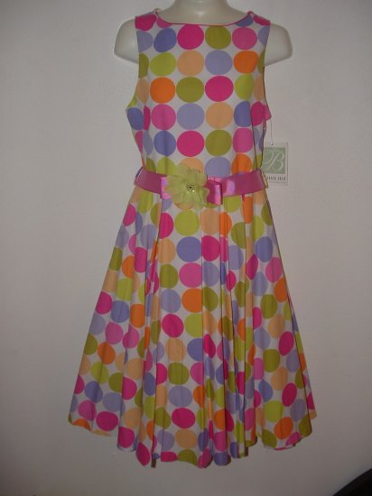 *NWT* Girl BONNIE JEAN Tank Polka Dot Dress 16 MUST SEE