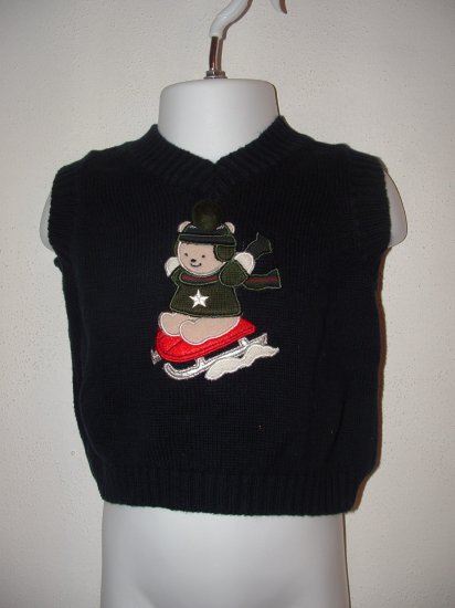 Boys KRU Winter Sleding Vest Sweater Sz 6-9 Mo *EUC*