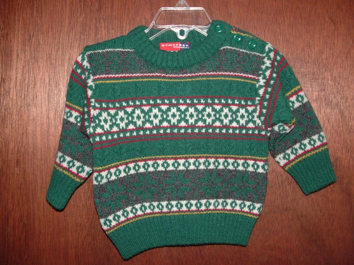 *NWOT* Boy GYMBOREE Family Crest Wool Sweater Sz 3-6 Mo
