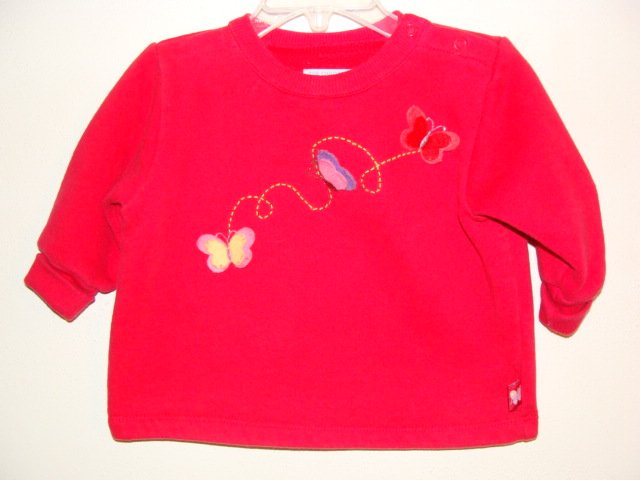 Girls CHILDRENS PLACE Butterfly Sweatshirt 6-9 Mo *EUC*