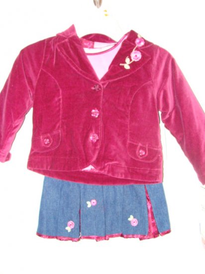 **NWT** Girls 4pc Skirt/Jacket/Hat Set Size 3T !CUTE!